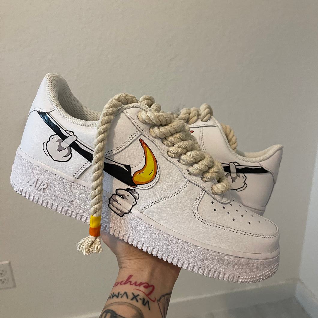 Air force 1 blanche custom shop