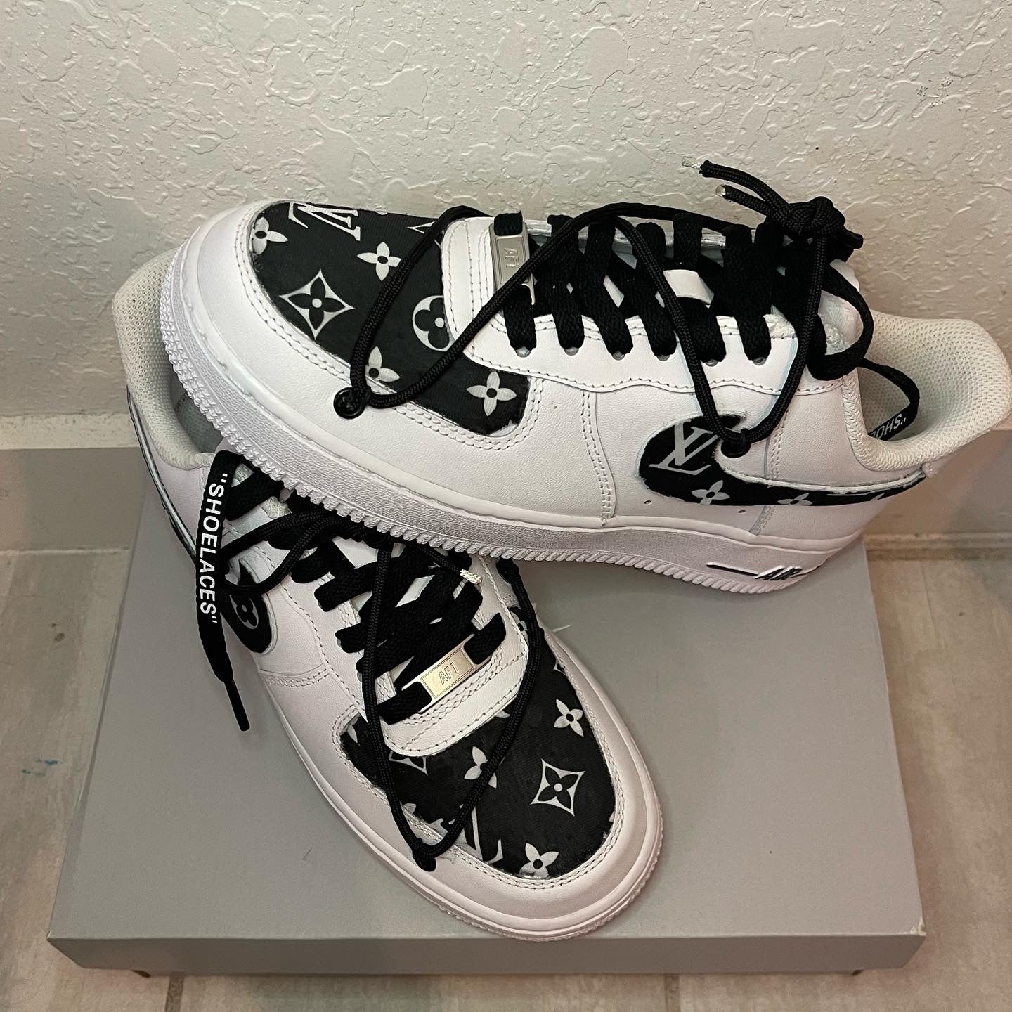 Lv Nike Air Force customs , Size 6 and under 
